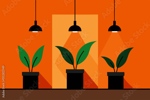 A well-lit indoor space features a stylish plant in a pot and fresh flowers on a table, creating a welcoming home decor