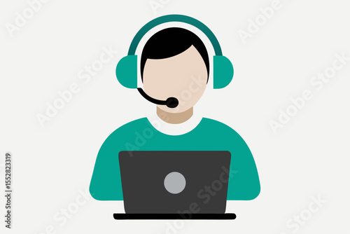 Customer Support Agent Providing Excellent Online Help and Service