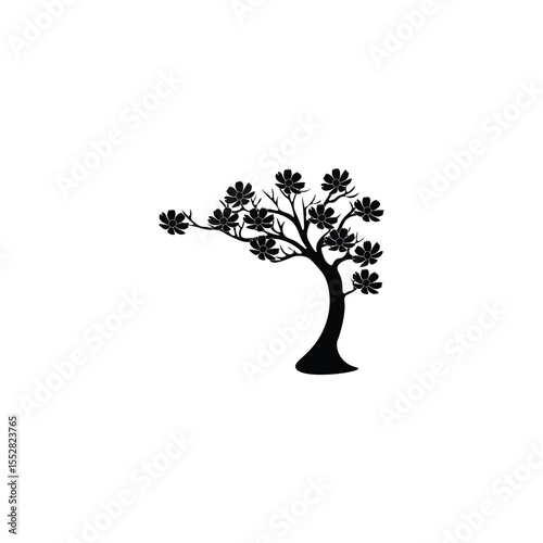 Black Flower silhouette 