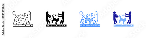 Crude Oil Multiple Style Icon Set Vector 