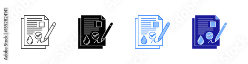 Lease Agreement Multiple Style Icon Set Vector 