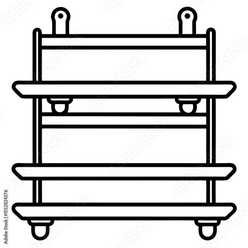 Minimalist Wall Rack Vector Design