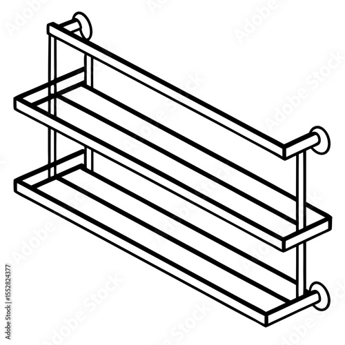Minimalist Wall Rack Vector Design