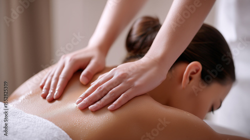 Wallpaper Mural Abhyanga oil massage therapy with warm oils for relaxation and healing. Traditional ayurvedic body treatment promoting wellness, balance, and deep stress relief in a calming spa setting. Torontodigital.ca