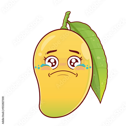 mango crying face cartoon cute