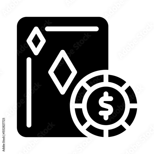 gambling glyph icon