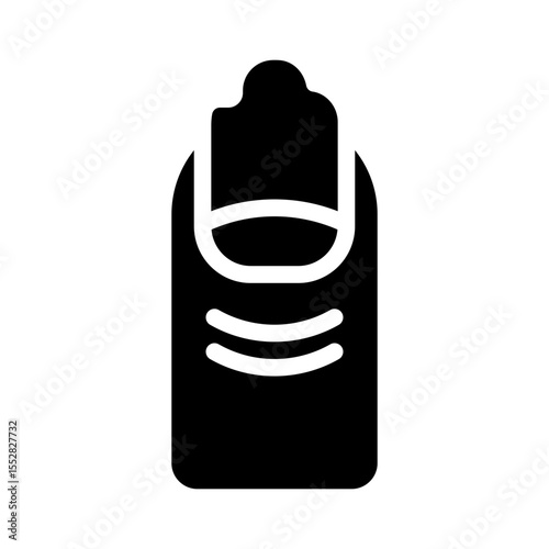 nail biting glyph icon
