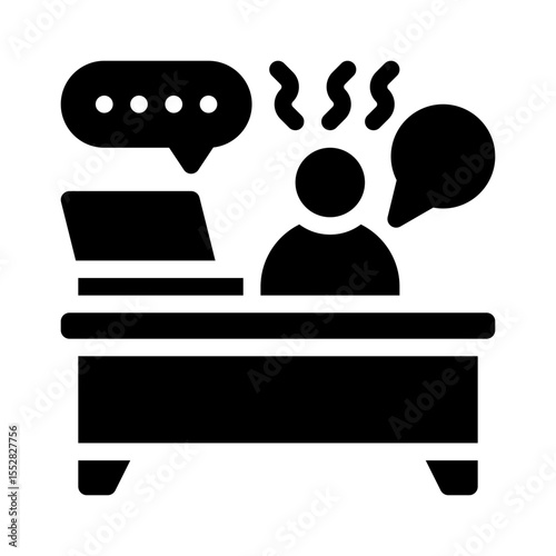 overworking glyph icon