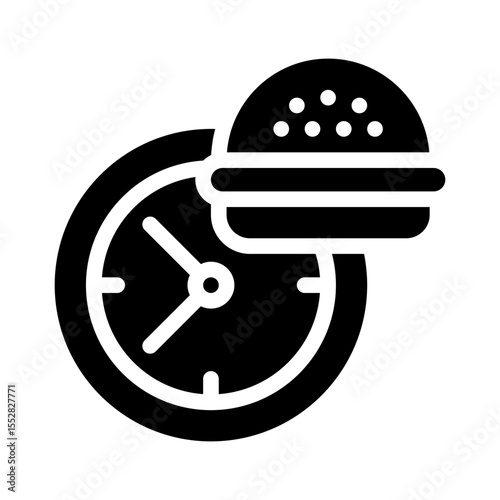 skipping meals glyph icon