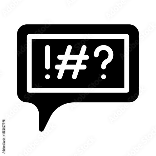 swearing glyph icon