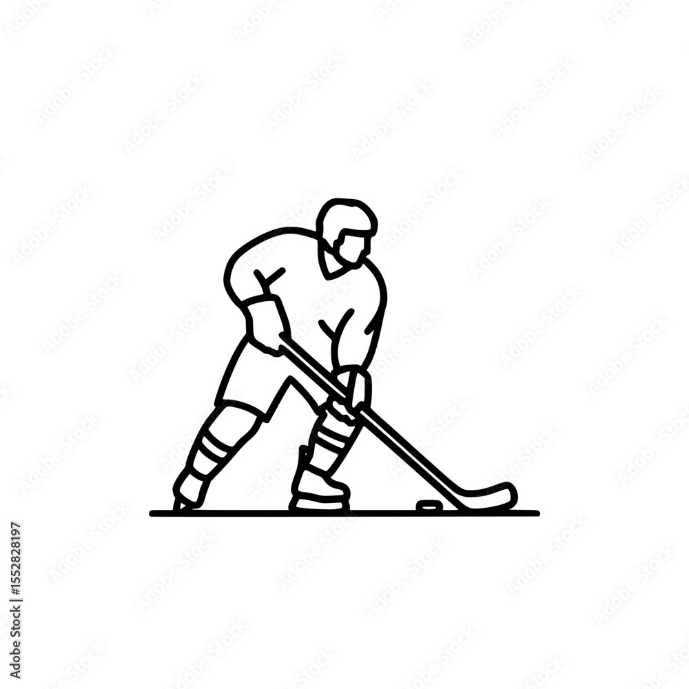 Fototapeta premium hockey player silhouette vector