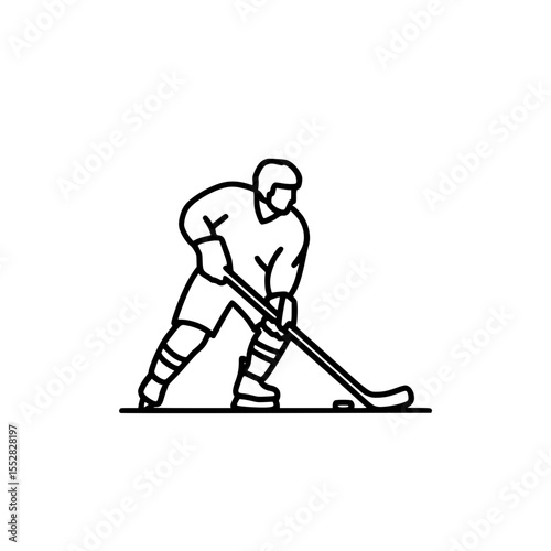 hockey player silhouette vector