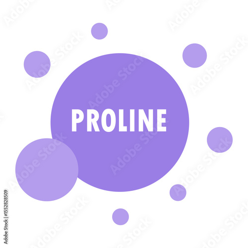 Proline amino acid molecule