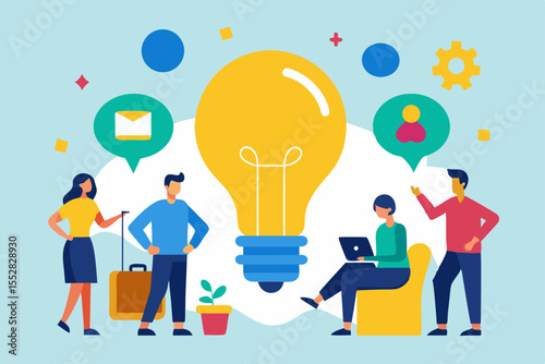 Teamwork, Innovation, and Creative Ideas Generating Brilliant Solutions Together