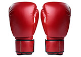 Red boxing glove isolated on a transparent or white background