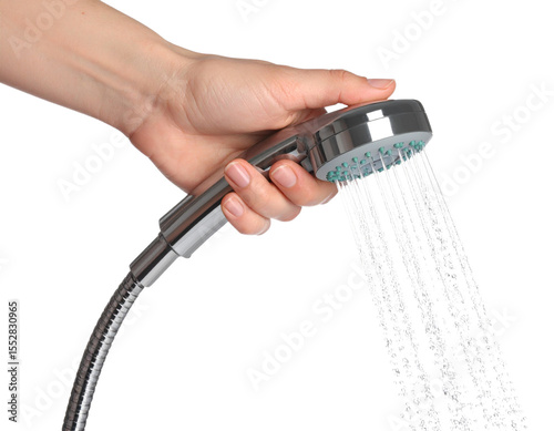 hand holding a shower