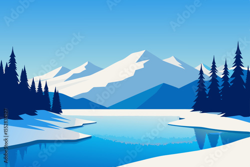 winter landscape in the mountains