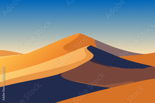 desert landscape with mountains