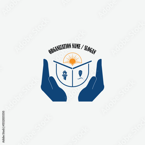 3335 educational logo school college university learning institute book academy organization