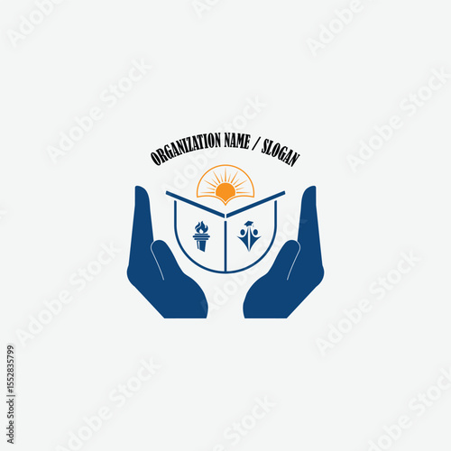 3338 educational logo school college university learning institute book academy organization