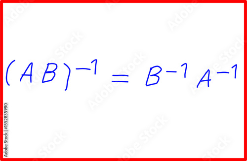 mathematical formula properties of inverse matrices, matrix algebra