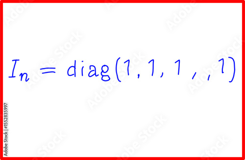 identity matrix mathematical formula, matrix algebra