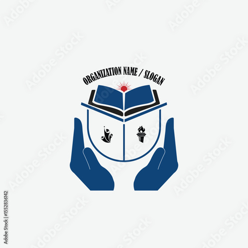 3345 educational logo school college university learning institute book academy organization [Converted]