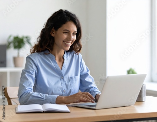 Professional using computer for working