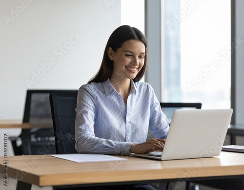 Professional using computer for working