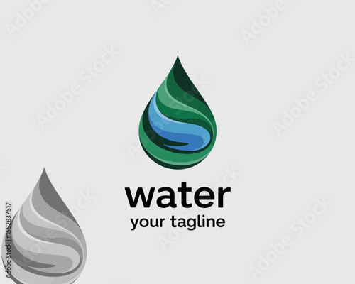 Water Droplet Logo Design