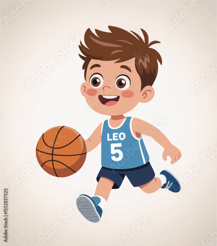 Kid with Basketball