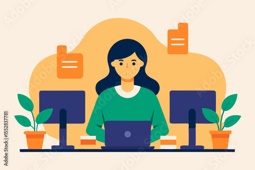 woman in the office