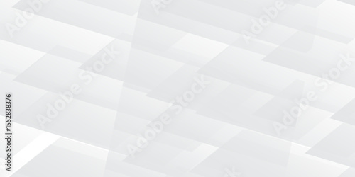 Modern White and Gray Technology-Themed Background Featuring Abstract Geometric Elements Such as Diamonds, Triangles, and Linear Patterns in a Clean Gradient Design for Professional Digital Interfaces