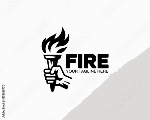 Fire Torch Logo Design