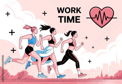 Running Women Fitness Poster