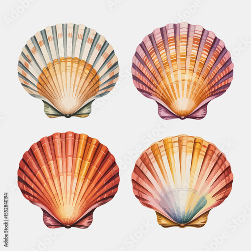 Colorful Seashell Illustration