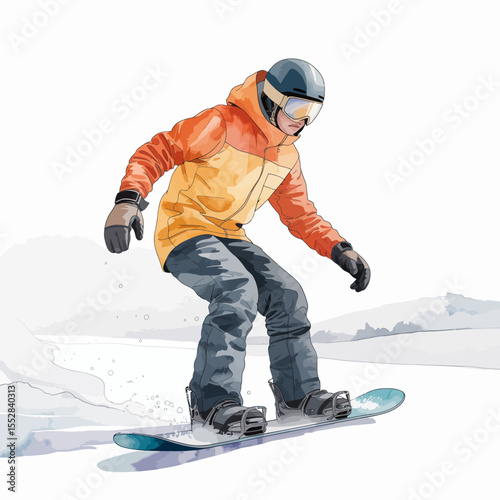 Snowboarding Illustration