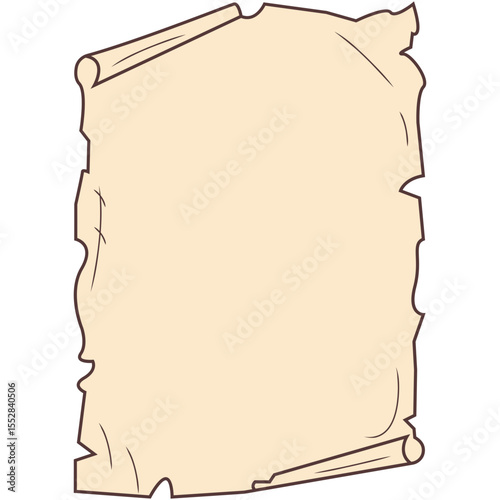 Poetry Parchment Paper, Ancient handwritten parchment scroll with quill pen vintage manuscript illustration, old document symbol