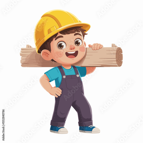 Cartoon Builder Boy