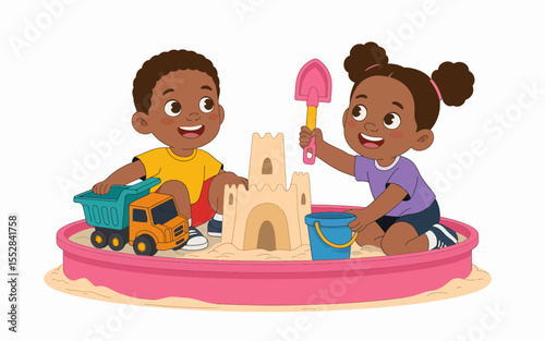 Kids Playing in Sandbox