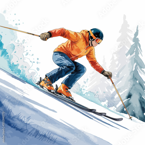 Skiing in Winter