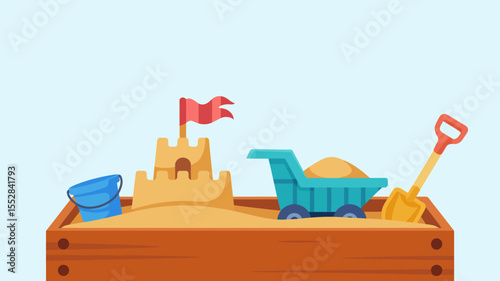 Sandcastle Play in Sandbox