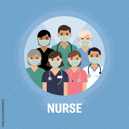 Nurse Group Illustration