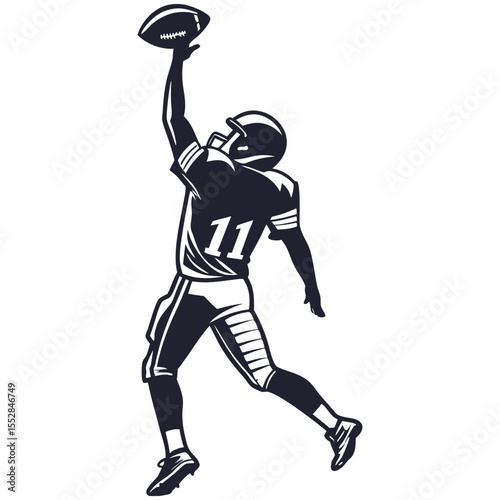 American football silhouette style illustration
