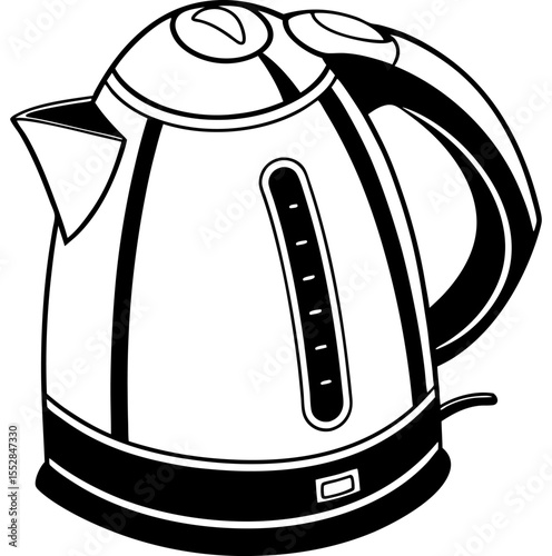 electric kettle isolated on white