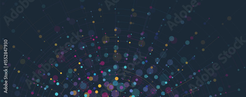 Abstract circuit board technology concept circular background