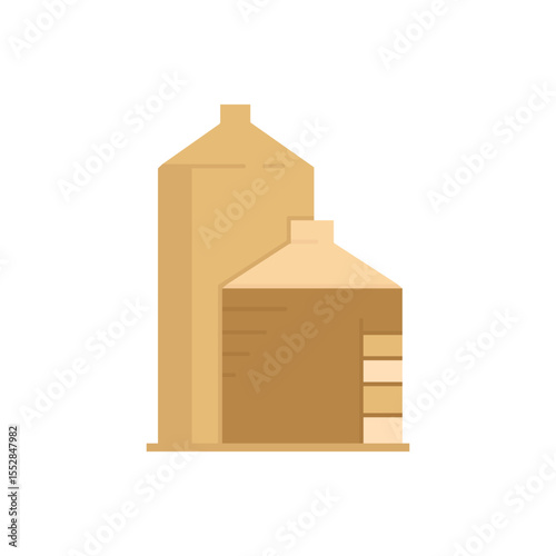 agriculture silo icon vector illustration