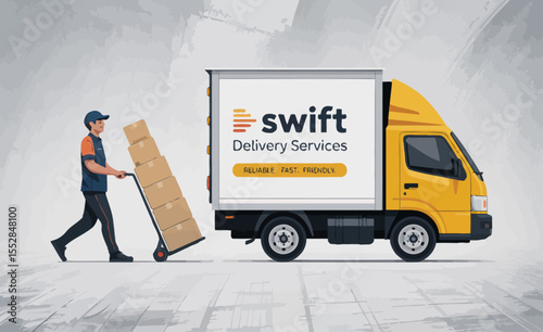 Swift Delivery Service Truck