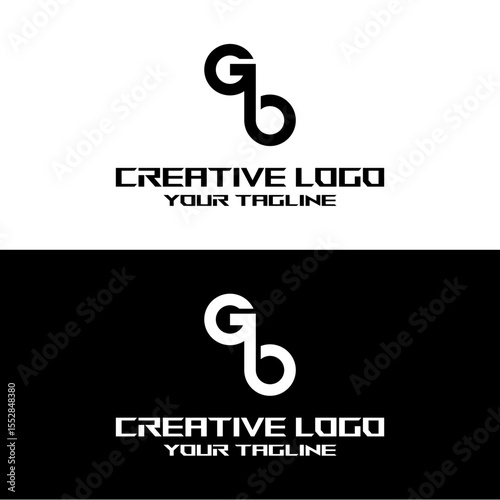 creative letter logo gb design vector