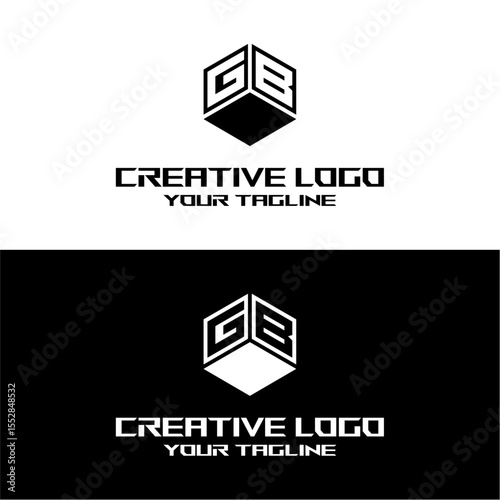creative letter logo gb design vector